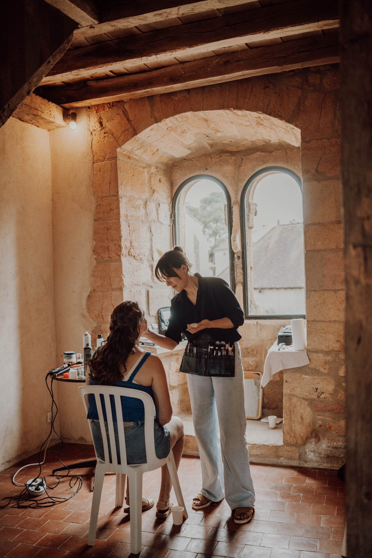 maquillage et coiffure mariage mariée Lyon rhône alpes France chic bohème maquilleuse coiffeuse